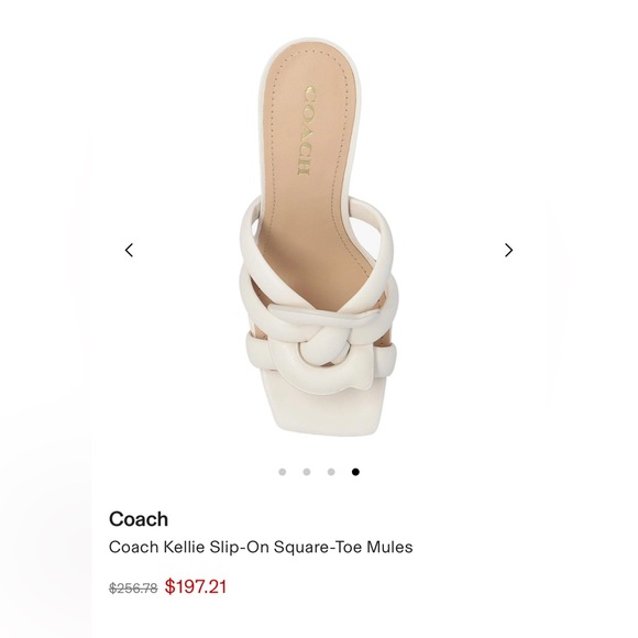 Coach Kellie Slip-On Square-Toe Mules size 8- New - Picture 5 of 11